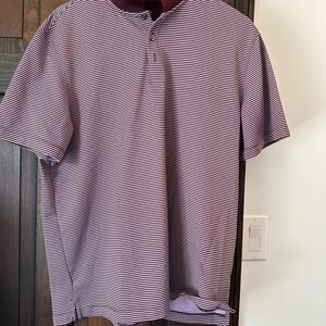 Van Heusen Purple and White Polo Shirt